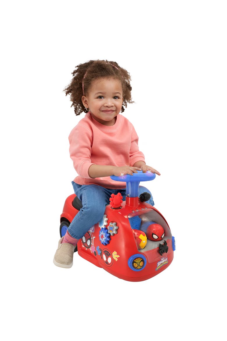 Zoom n' Go Activity Ride-On Spidey Marvel Vehicle, Alternate, color, Red