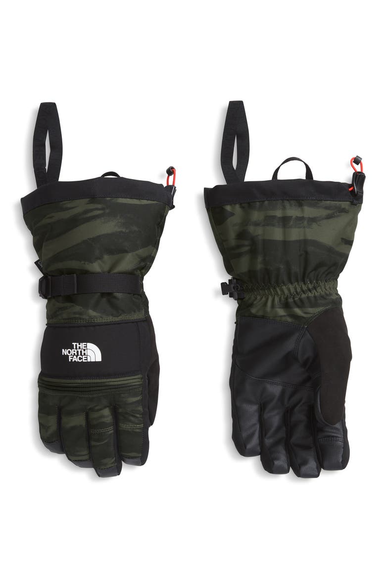 Montana Water Repellent Ski Gloves, Main, color, NEW TAUPE GREEN EDGE OF LIGHT