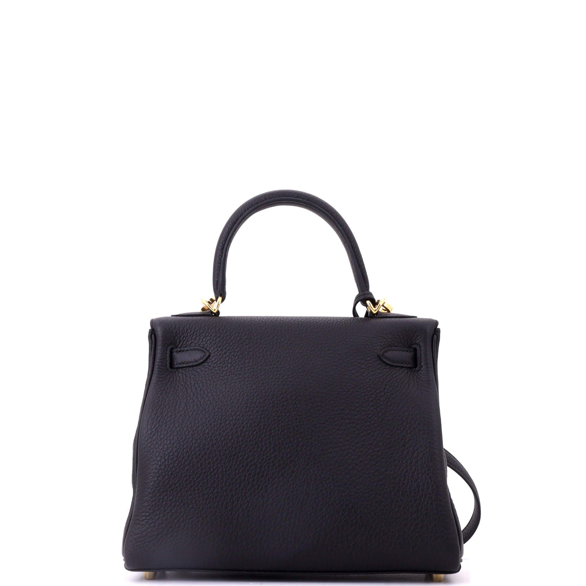 Pre-Owned Hermes Kelly Handbag Black Togo with Gold Hardware 25, Alternate, color, Noir