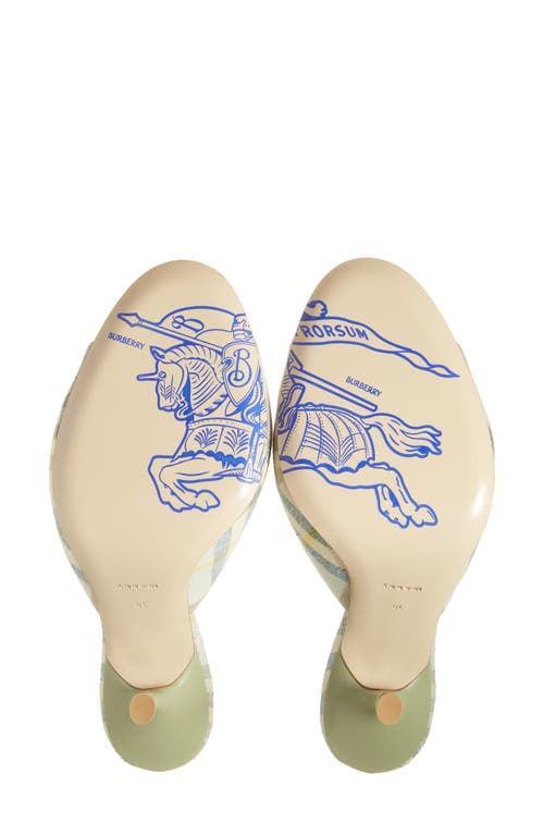 Burberry Mews Check Slide Sandal In Breeze Ip Check