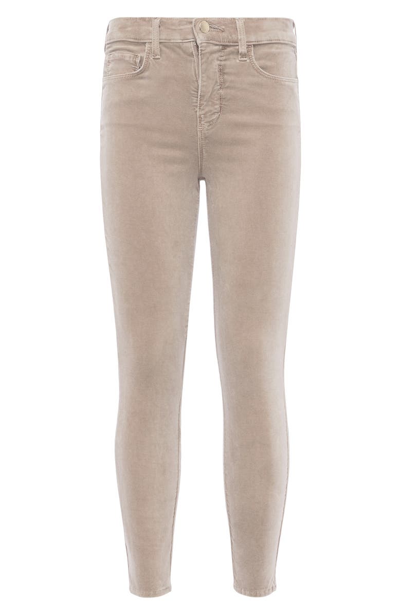 L'AGENCE Margot Velvet Crop Skinny Jeans, Alternate, color, Dusk