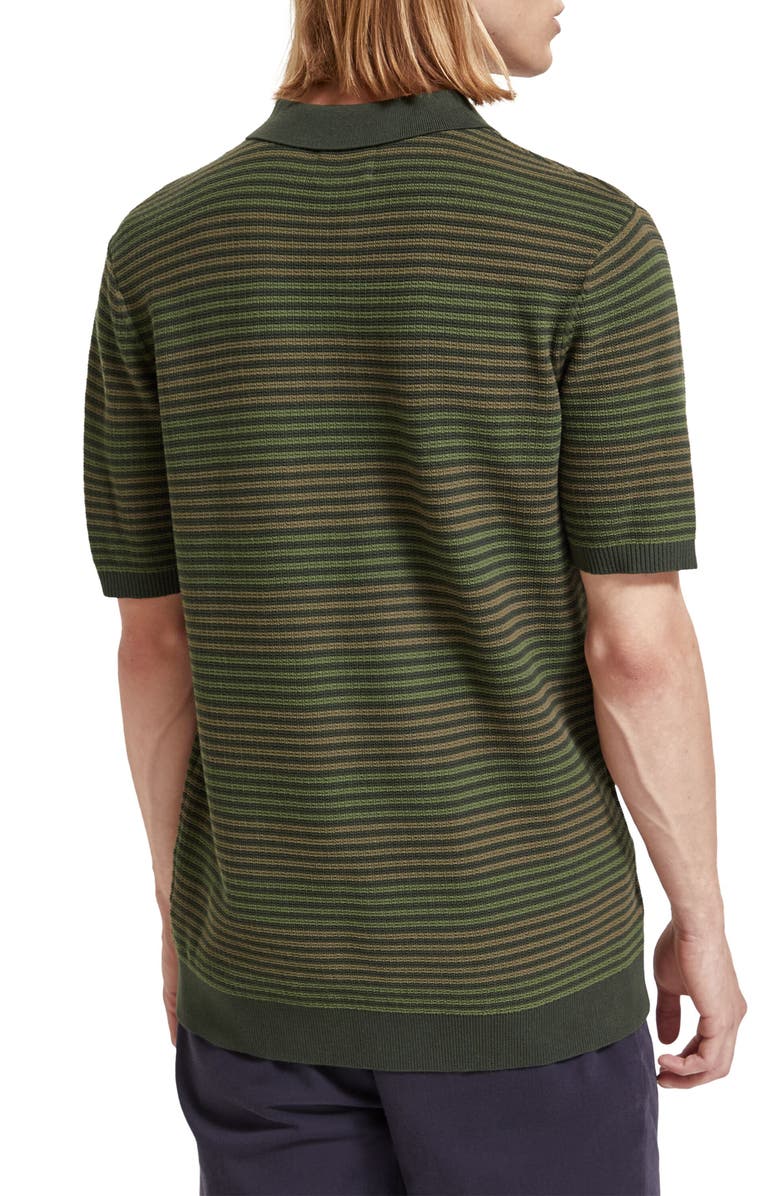 Scotch & Soda Hideaway Stripe Polo Sweater, Alternate, color, 