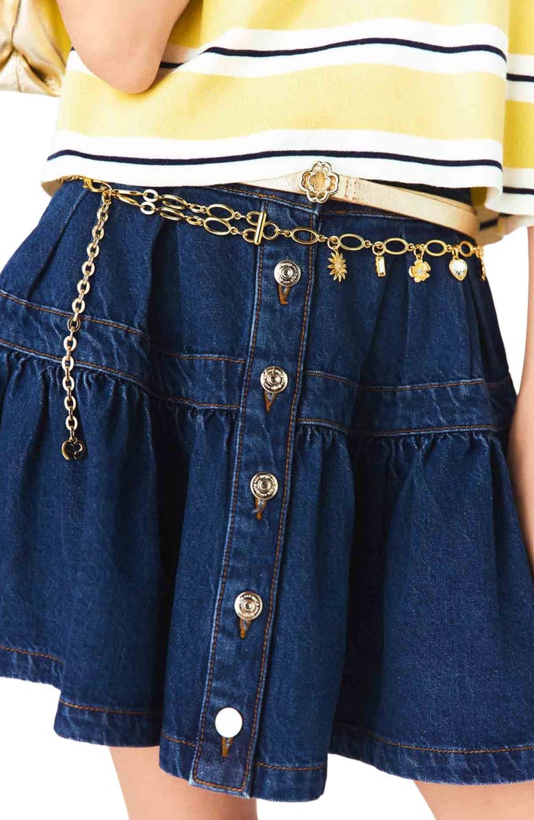 maje Double chain belt with charms, Alternate, color, Gold