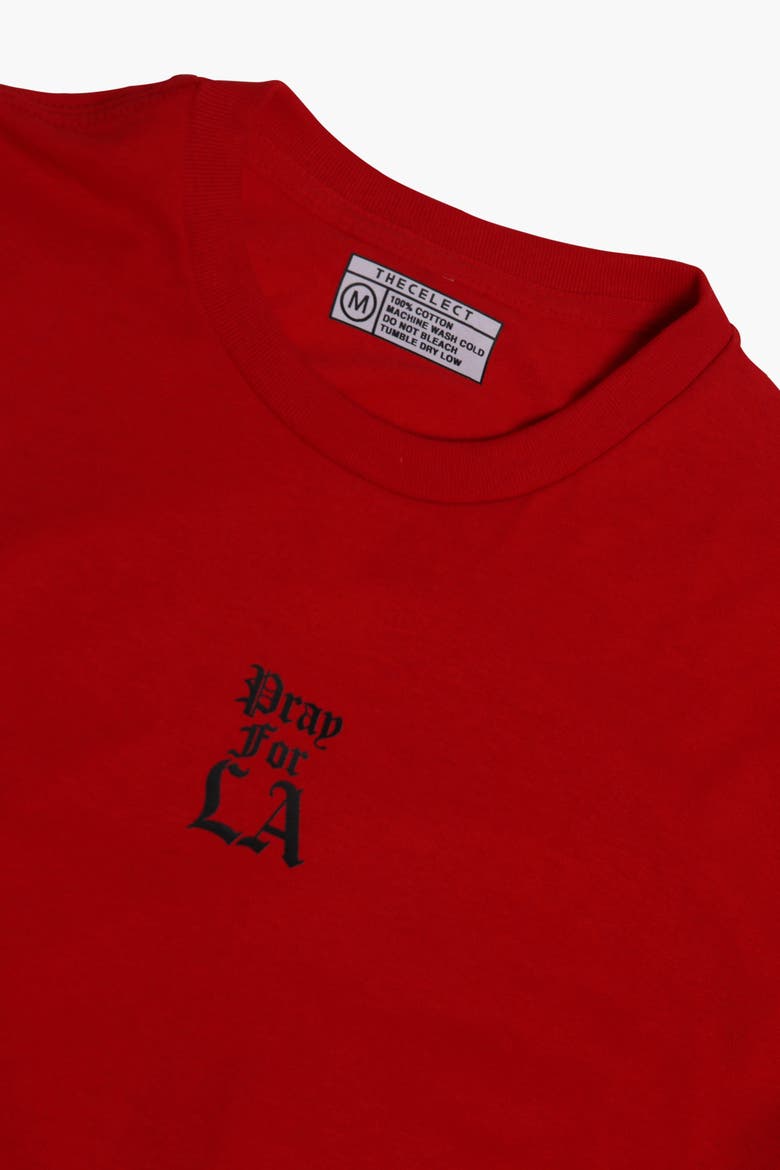 Times Pray For LA Tee, Alternate, color, red