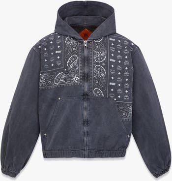 x KASINA Bandana Monogram Zip Hoodie in Oxford Cotton