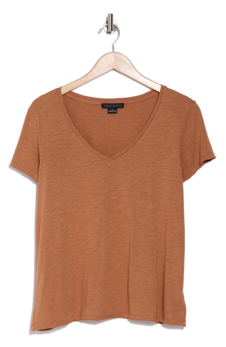 Sanctuary Carefree Organic Cotton Blend V-Neck T-Shirt, Alternate, color,