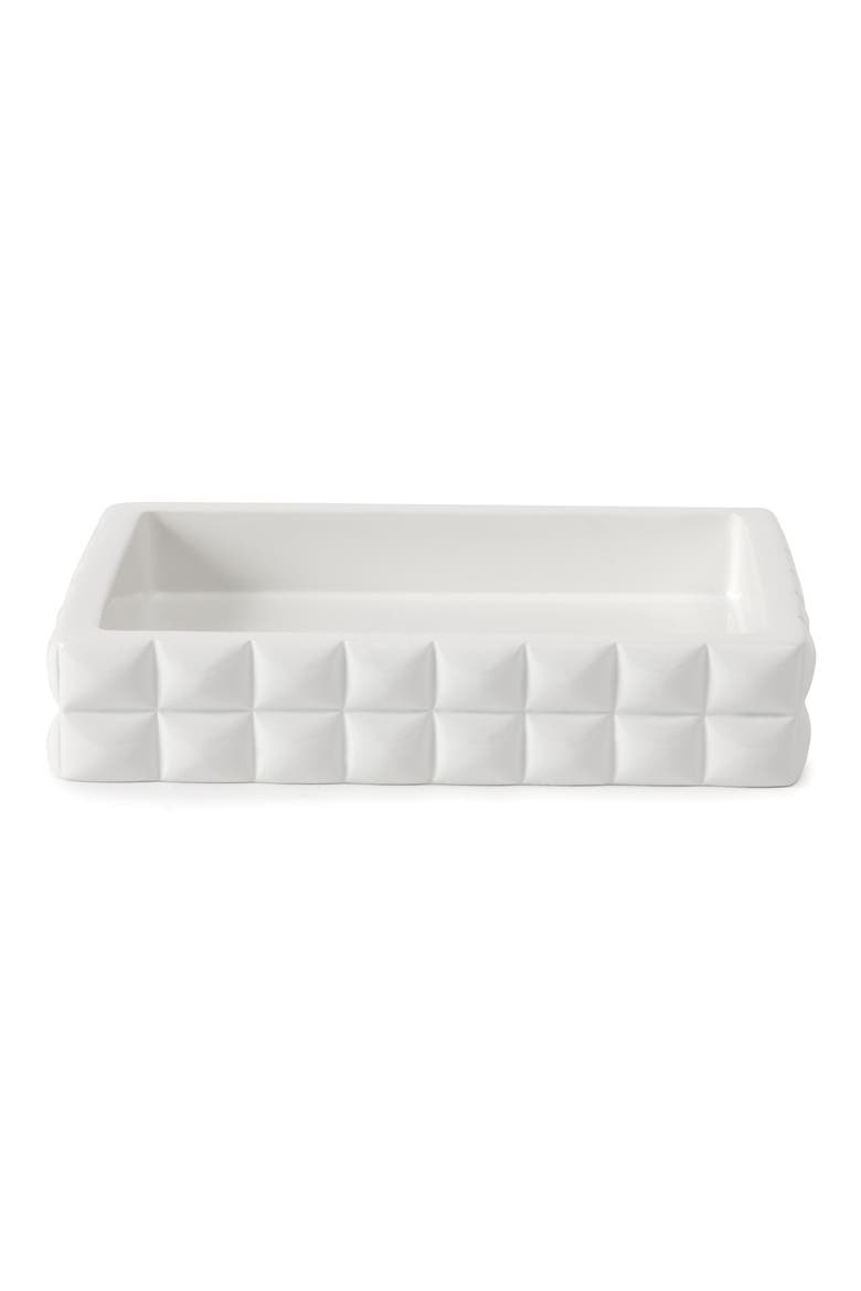 Piazza Soap Dish, Main, color, WHITE