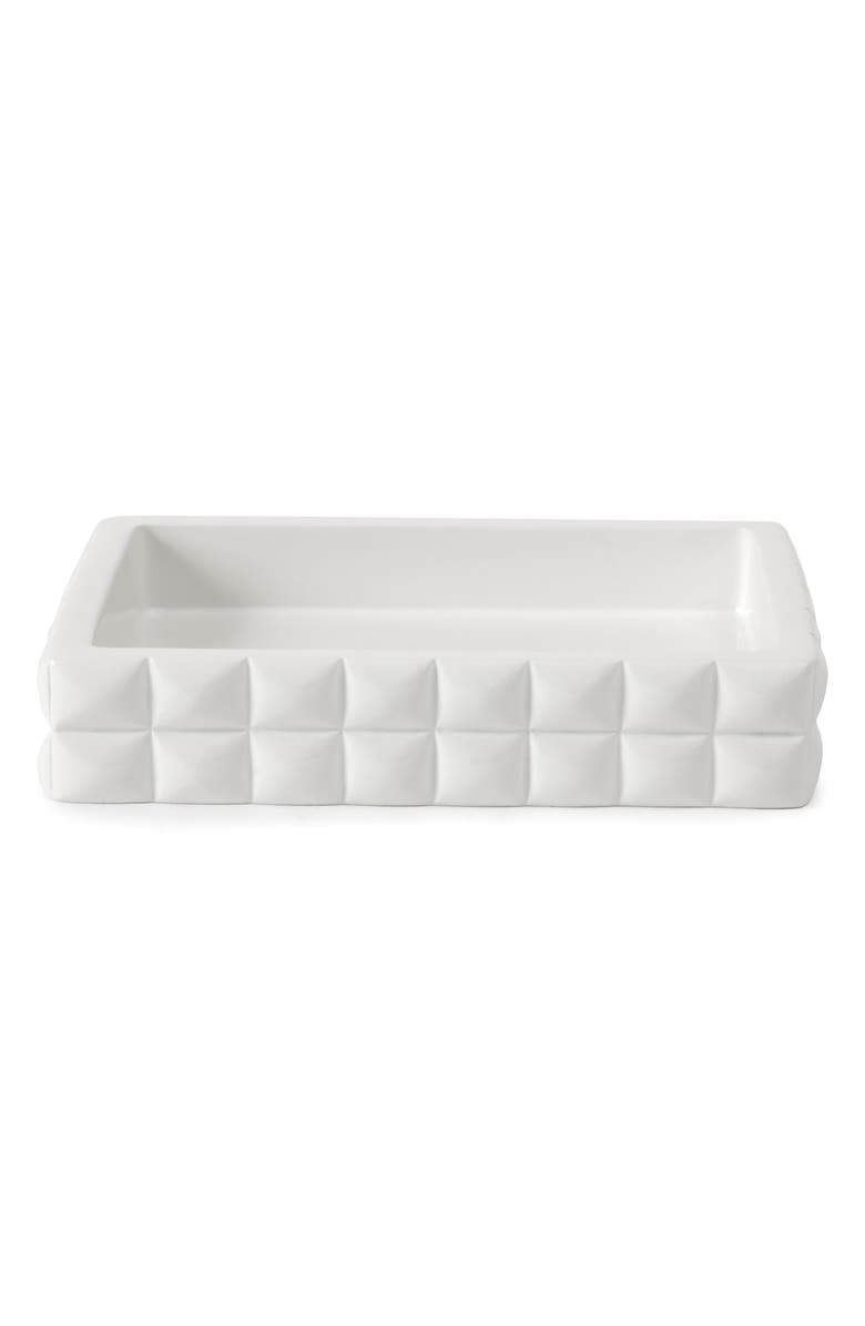 Kassatex Piazza Soap Dish, Main, color, White