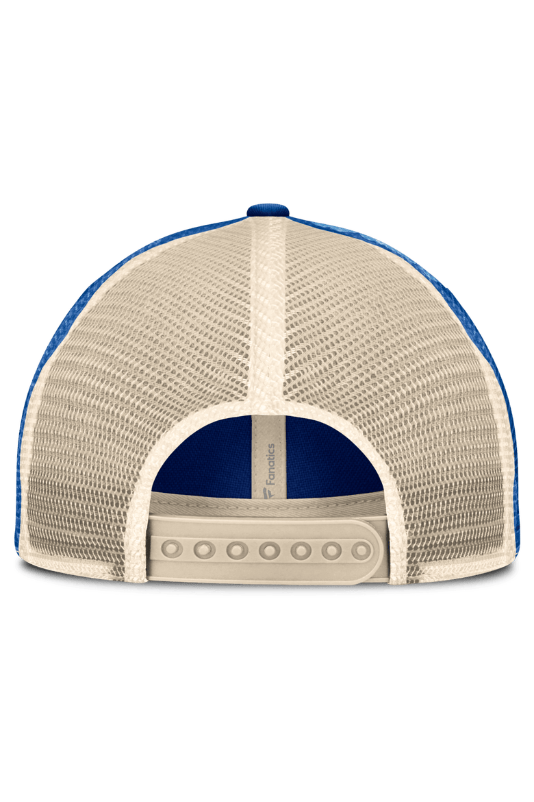Men's Fanatics Royal/Natural New York Islanders Rival Trucker Adjustable Hat, Alternate, color, Royal