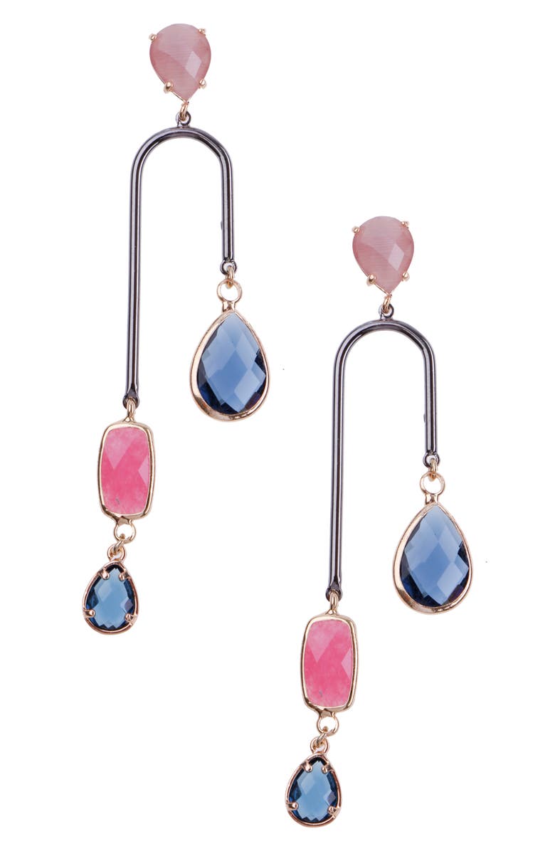 Nakamol Chicago Elongated Horseshoe Earrings, Main, color,