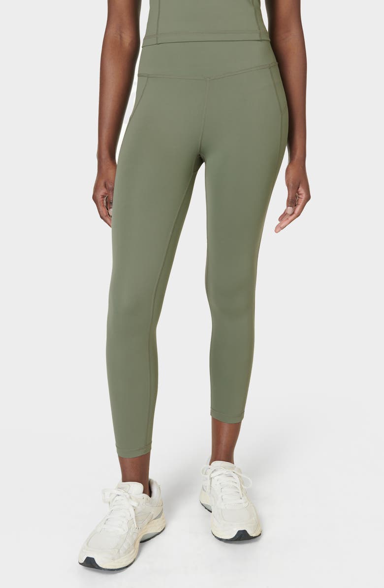 Sweaty Betty All Day 7/8 Leggings, Main, color, Umbra Green