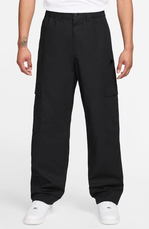 Nike Sportswear Club Stretch Cotton Ripstop Cargo Pants In Black