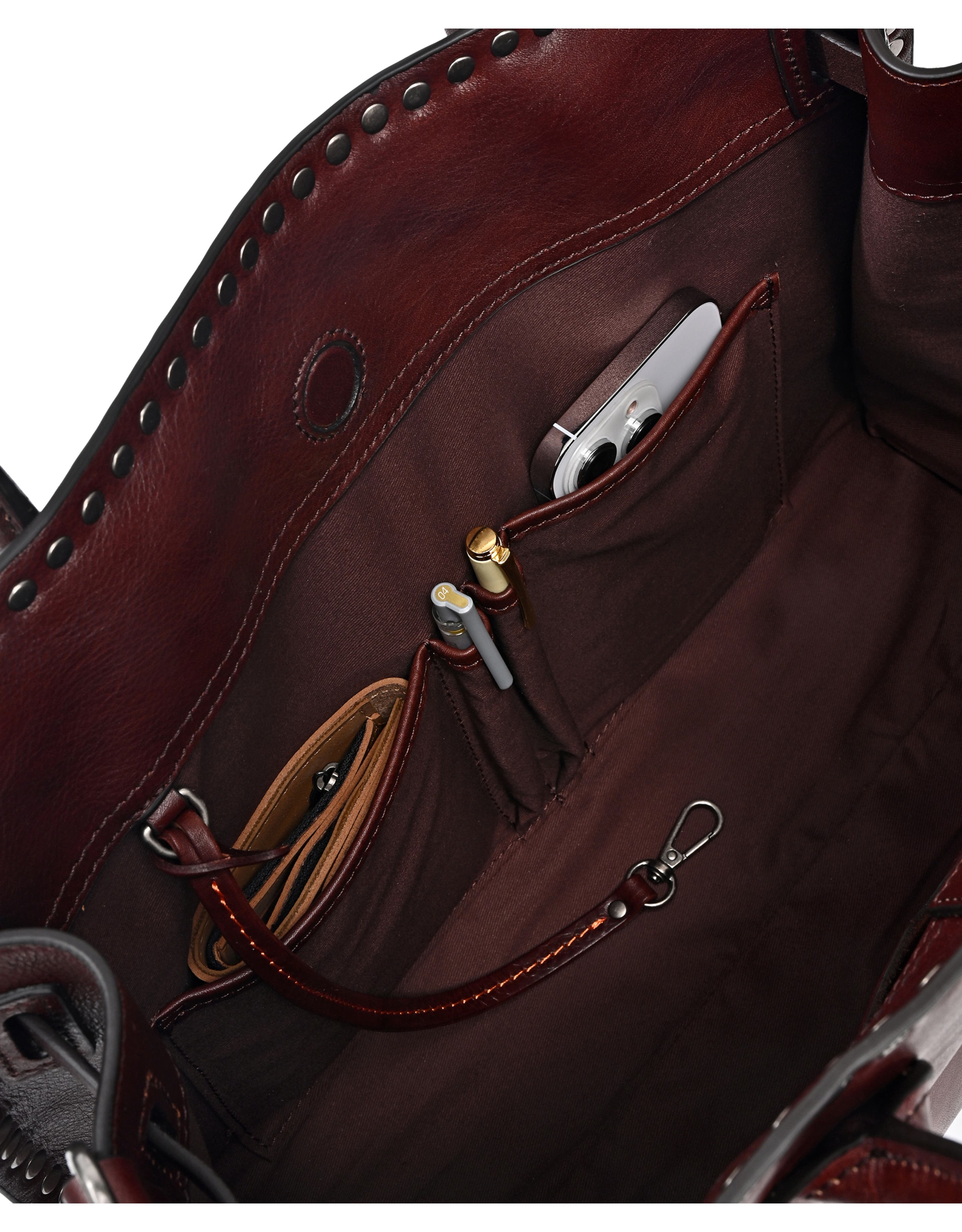 Westland Genuine Leather Textured Heritage Tote, Alternate, color, Coffee