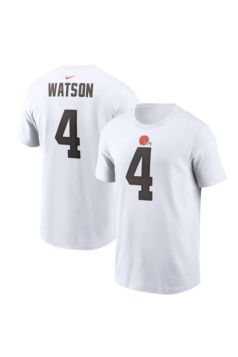 Men's Nike Deshaun Watson White Cleveland Browns Player Name & Number T-Shirt, Main, color, White
