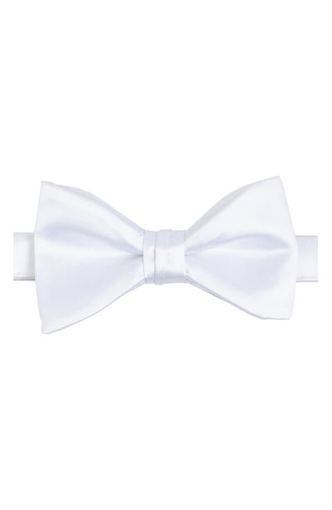 Men's Solid Satin Pre-Tied Bow Tie