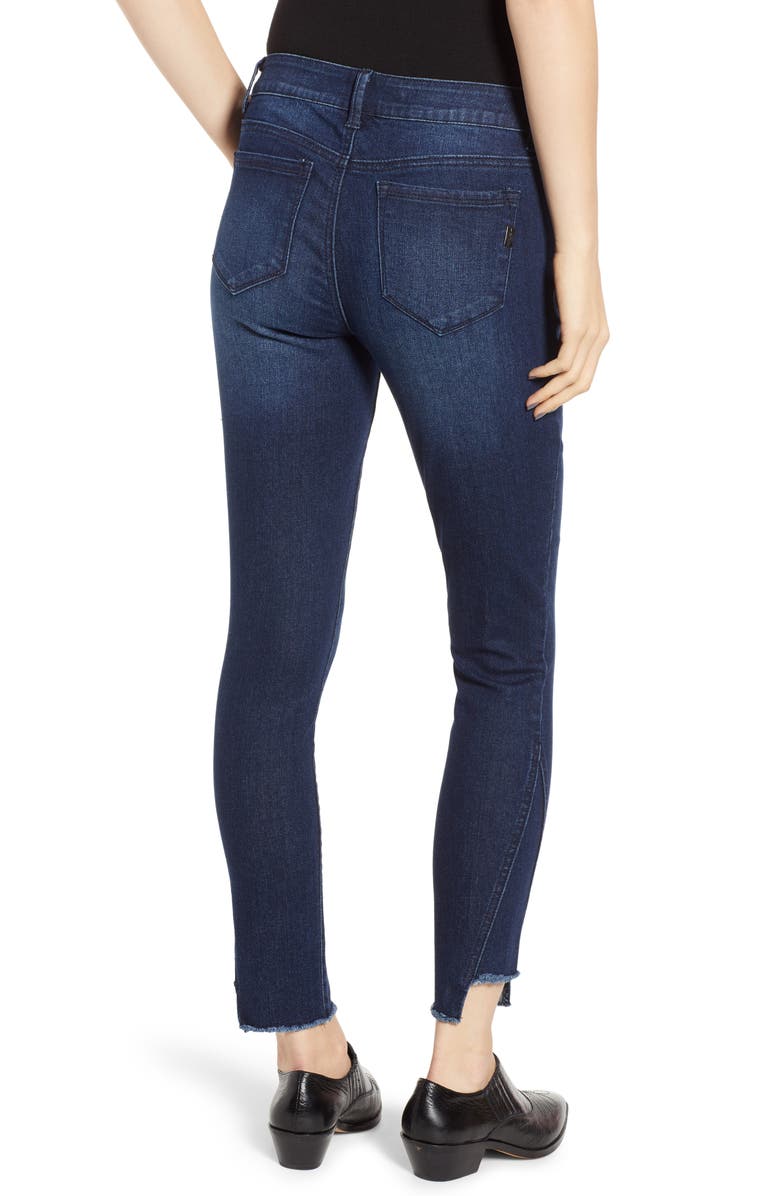 1822 Denim Frayed Hem Ankle Jeans, Alternate, color,