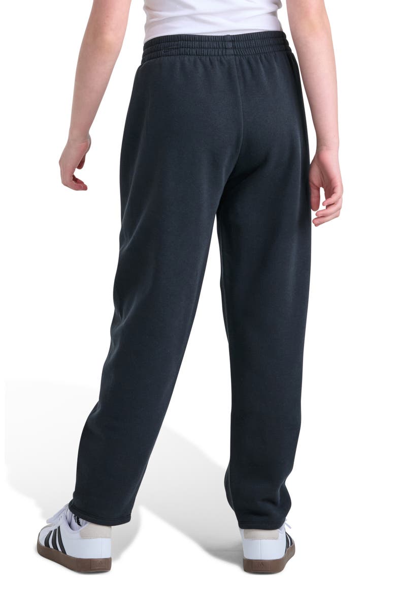 Kids' Fleece Barrel Leg Pants, Alternate, color, BLACK