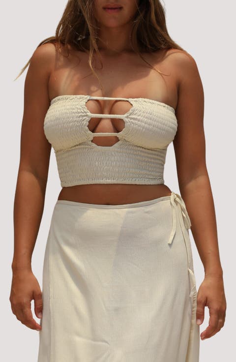 Coco Smocked Crop Tube Top