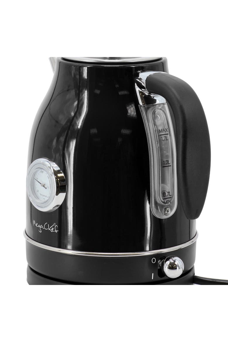1.8 Quart Electric Tea Kettle and 2 Slice Toaster Combo in Black, Alternate, color, Black