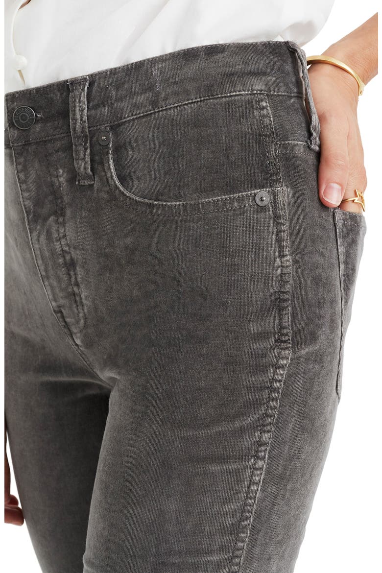 10-Inch High Waist Corduroy Skinny Jeans, Alternate, color, SMOKED GRAPHITE