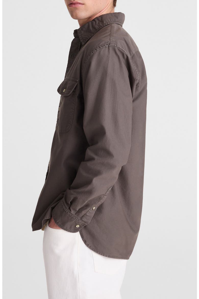 Allday Single Pocket Oxford Shirt, Alternate, color, PELICAN GREEN