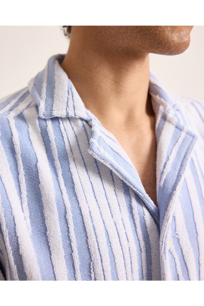 Howell Towelling Relaxed Towelling Stripe Shirt, Alternate, color, AERO BLUE/WHITE SAND