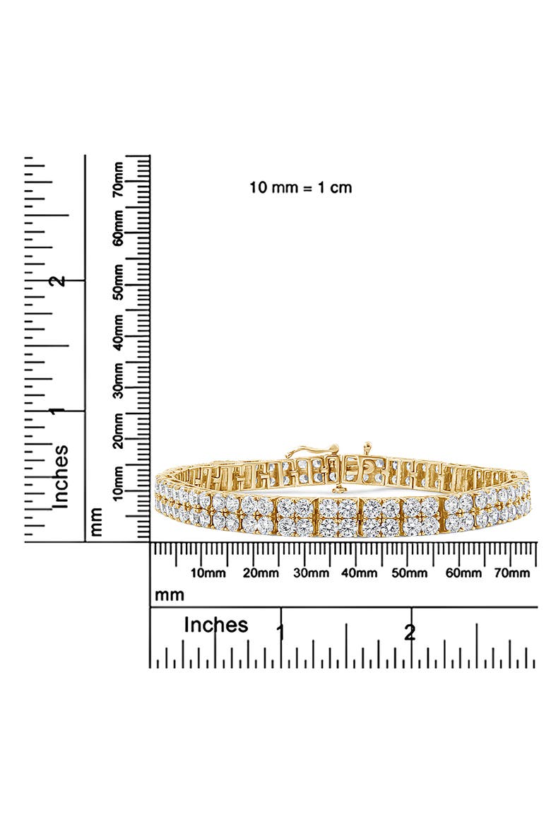 14K Yellow Gold 10.0 Cttw Diamond 2 Row Tennis Bracelet, Alternate, color, Yellow Gold
