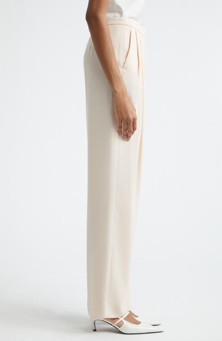 Emporio Armani Pleated Gabardine Wide Leg Pants, Alternate, color, Light Pink
