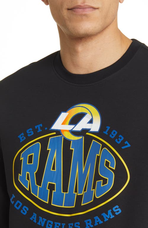 Shop Hugo Boss Boss X Nfl Crewneck Sweatshirt In Los Angeles Rams Black