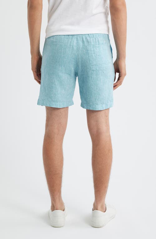 Alex Crane  Bo Linen Drawstring Shorts In Blue