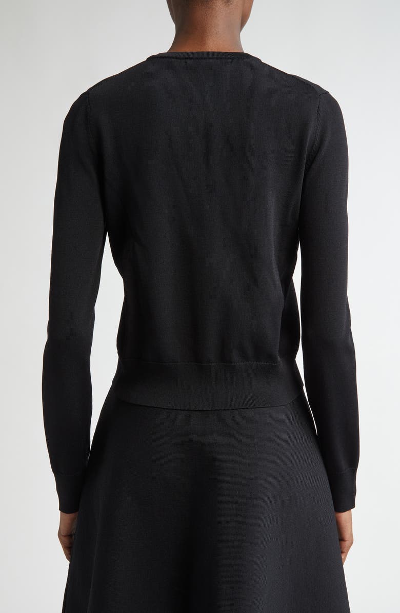 Lela Rose Floral Raffia Embroidered Cardigan, Alternate, color,