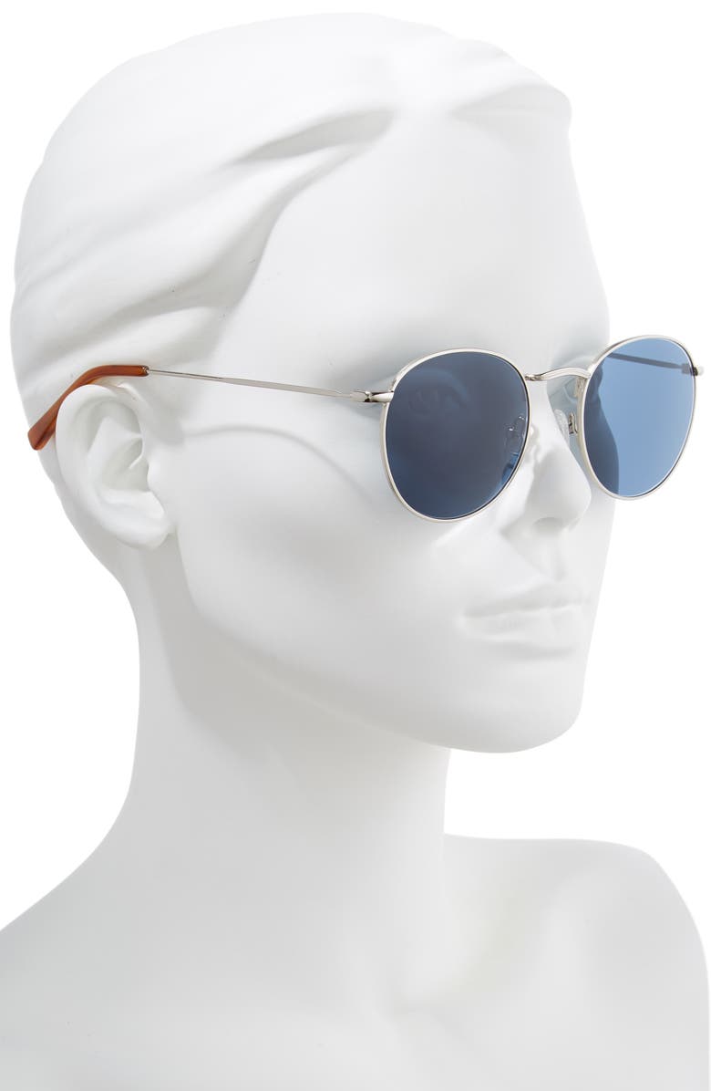 Brightside Charlie 50mm Mirrored Round Sunglasses, Alternate, color, 