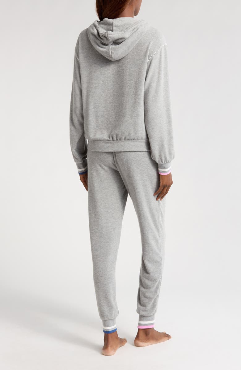 PJ Salvage Peach Party Hoodie Pajamas, Alternate, color, 