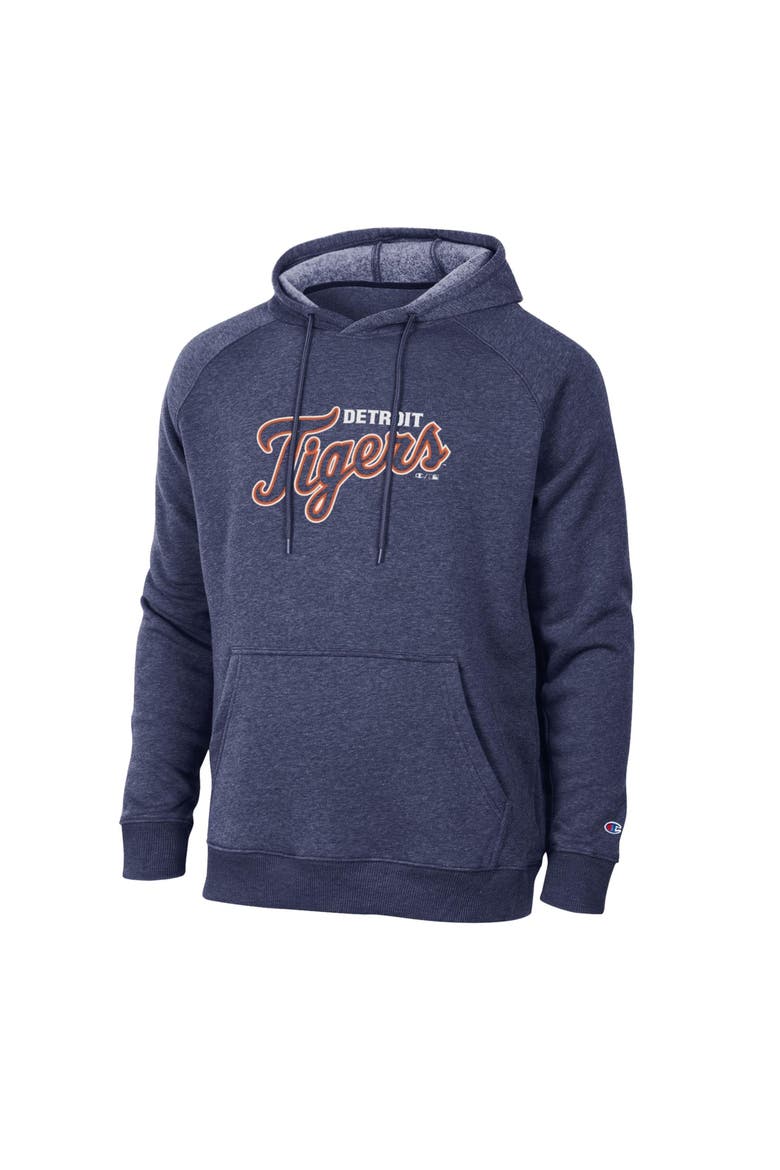 Men's Champion  Navy Detroit Tigers Triumph Tri-Blend Raglan Hoodie, Alternate, color, Navy
