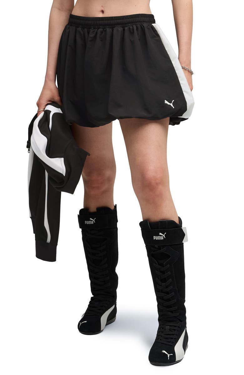 PUMA T7 Bubble Hem Skirt, Main, color, Puma Black