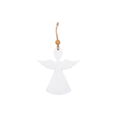 Metal White Angel Ornament