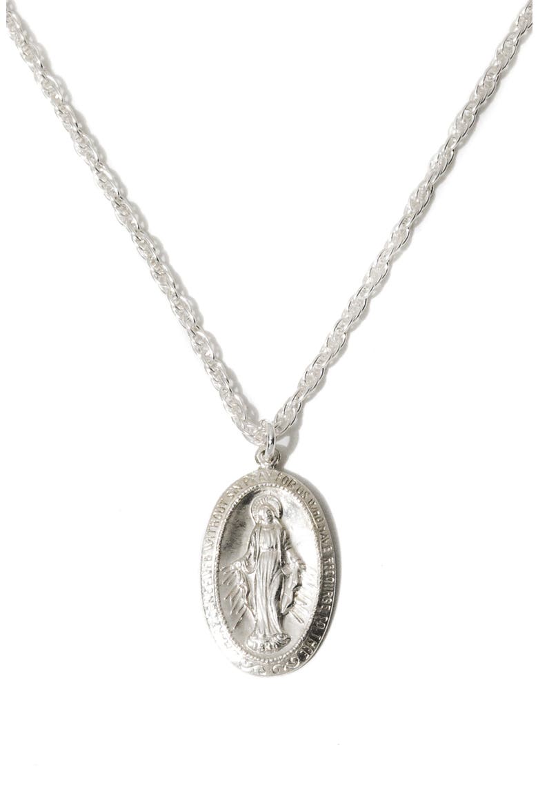 The Mary Pendant Necklace, Main, color, SILVER