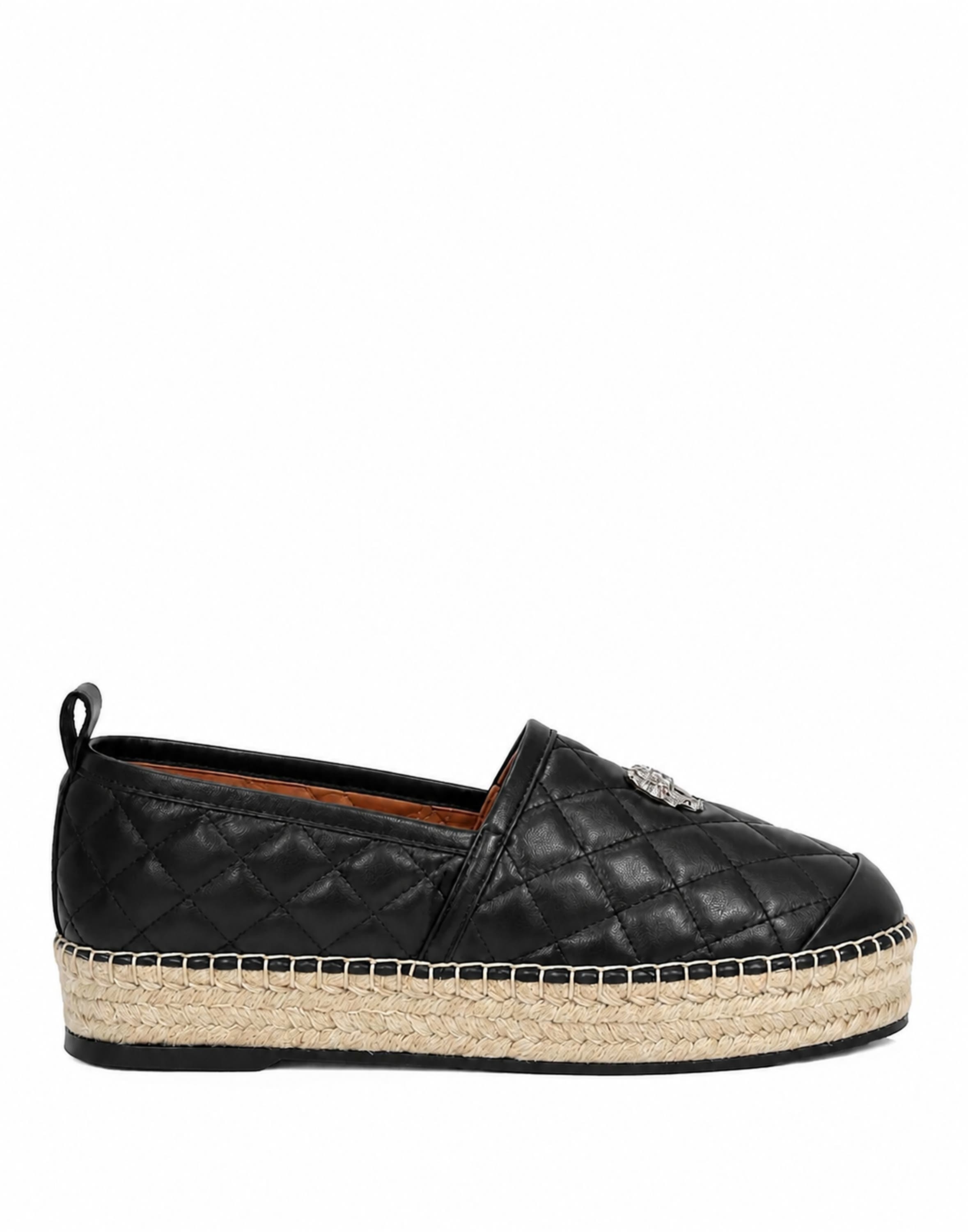 Espadrillas Matelasse Skull Women, Alternate, color, black