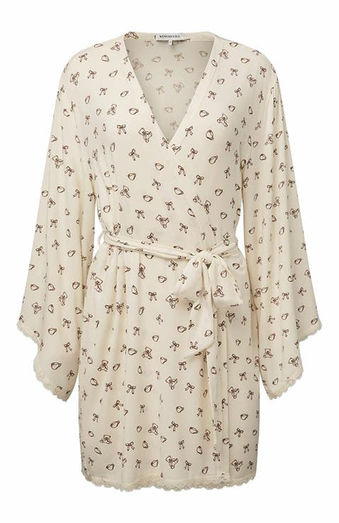 Lace Trim Robe