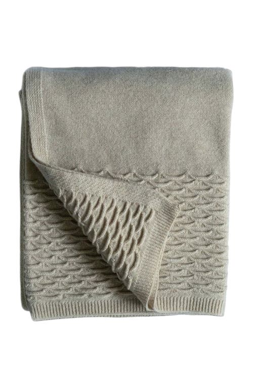 Evangeline Baby Blanket Knit Scallops In Gray