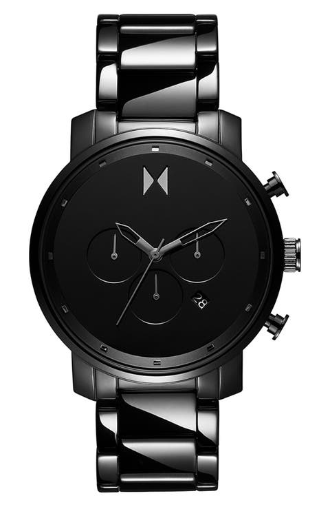 Chrono Ceramic Bracelet Watch, 45mm