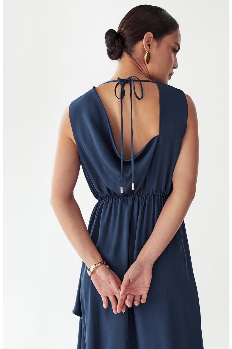 Giselle Midi Dress, Alternate, color, Petrol Blue