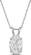 Julianna B. Lab Grown Diamond Oval Solitaire Necklace 14k