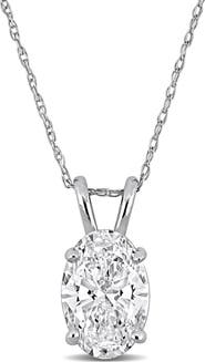 Julianna B. Lab Grown Diamond Oval Solitaire Necklace 14k