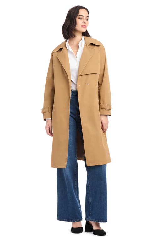 Kate Spade New York Water Resistant Belted Trench Coat In Gold