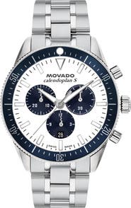 Movado Calendoplan Chronograph Bracelet Watch, 42mm