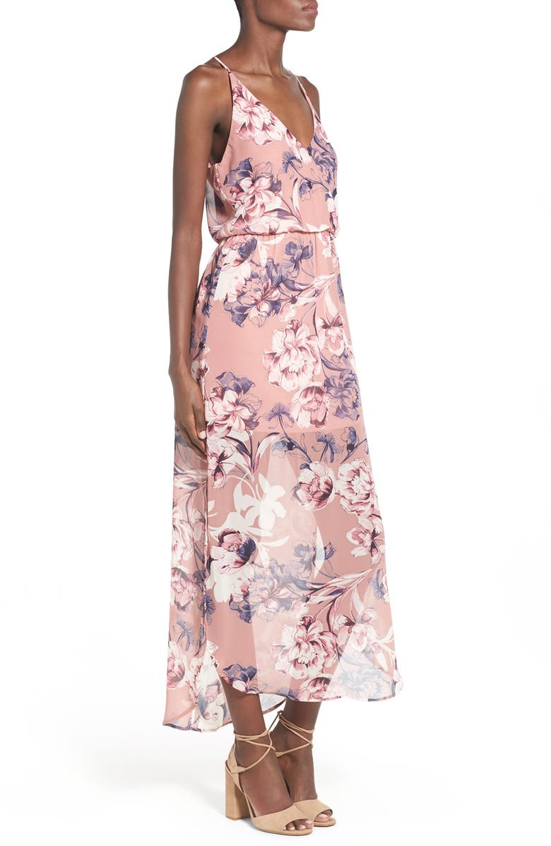 All in Favor Surplice Maxi Dress, Alternate, color, 