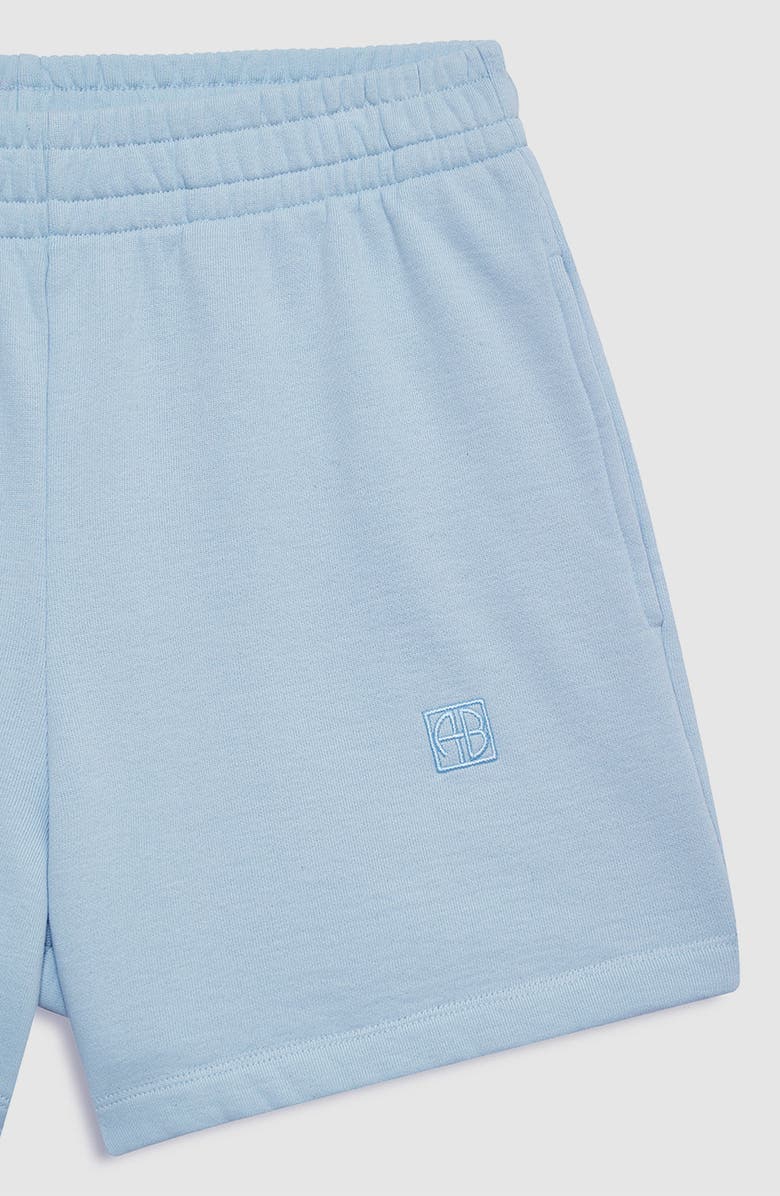 ANINE BING Framed Monogram Kam Short, Alternate, color, Pale Blue