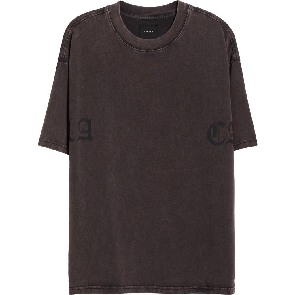 Pacsun Stone Cotton Graphic T-shirt In Brown