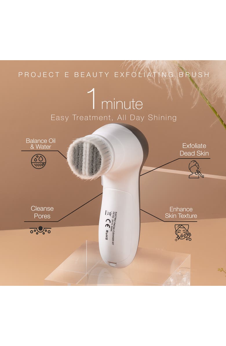 Project E Beauty Bora Electric Facial Cleanser Set, Alternate, color, White